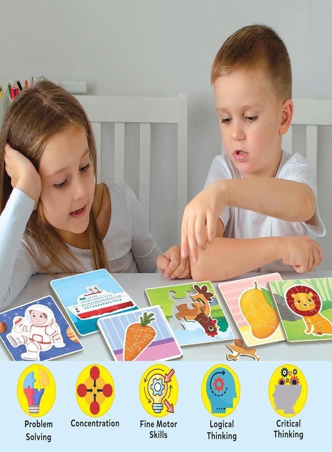 Little Berry Baby First Puzzle Game: Profession, Transport, Fruit, Vegetable & Animal | Combo Set of 6 Cardboard Puzzles with 15 Pcs Each | Montessori Educational Toys for 2 3 4 Year Old Boys & Girls - Image 5